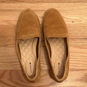Birdies Suede Slip-On Loafers in Camel Brown